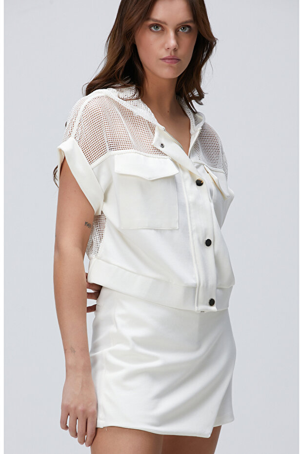 Kırık Beyaz Sweatshirt - 4