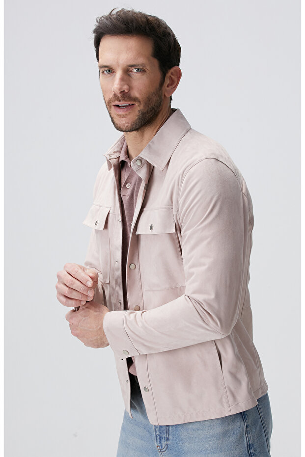 Pembe Süet Mont - 2