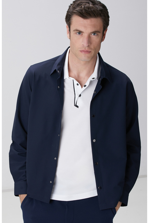 Lacivert Dış Gömlek - 2