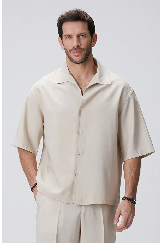 Bej Armürlü Gömlek - 3