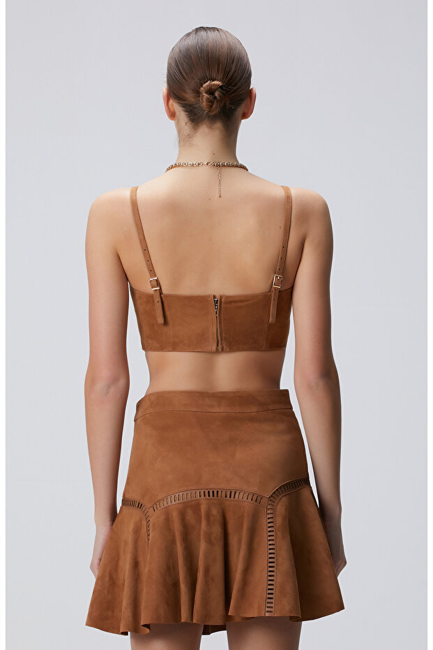 Camel Deri Büstiyer - 4