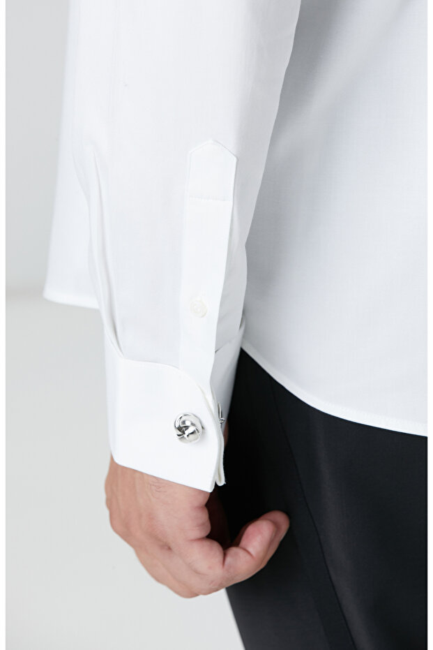 Beyaz Smokin Gömlek - 8