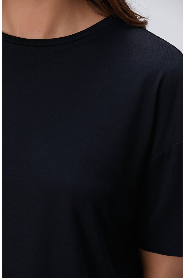 N-Tech Siyah Modal Karışımlı T-shirt - 6