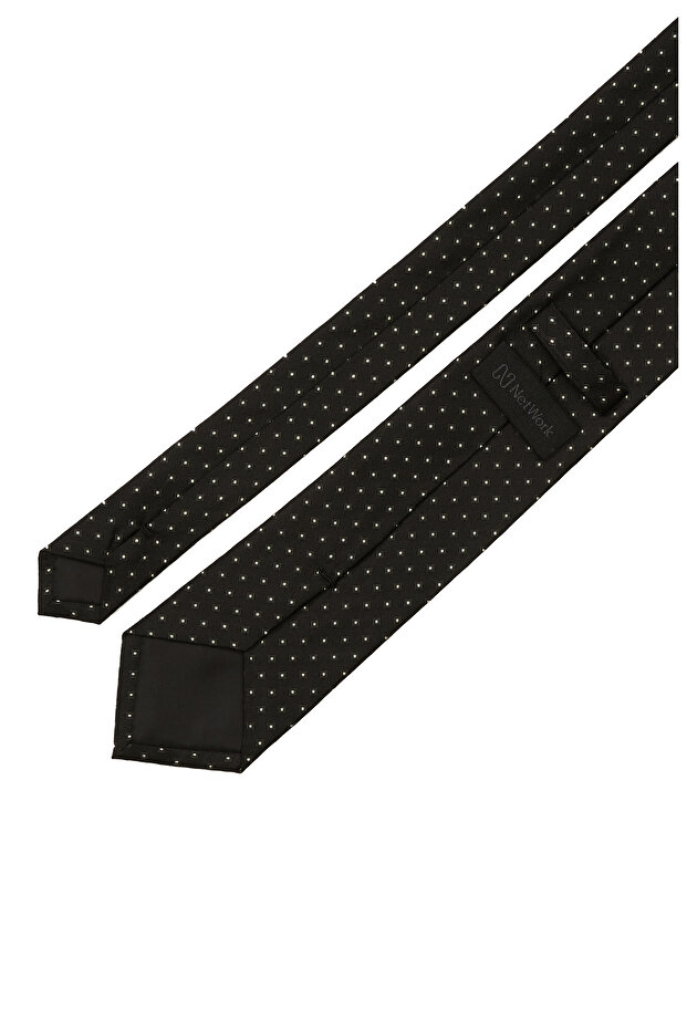 Siyah İpek Kravat - 2