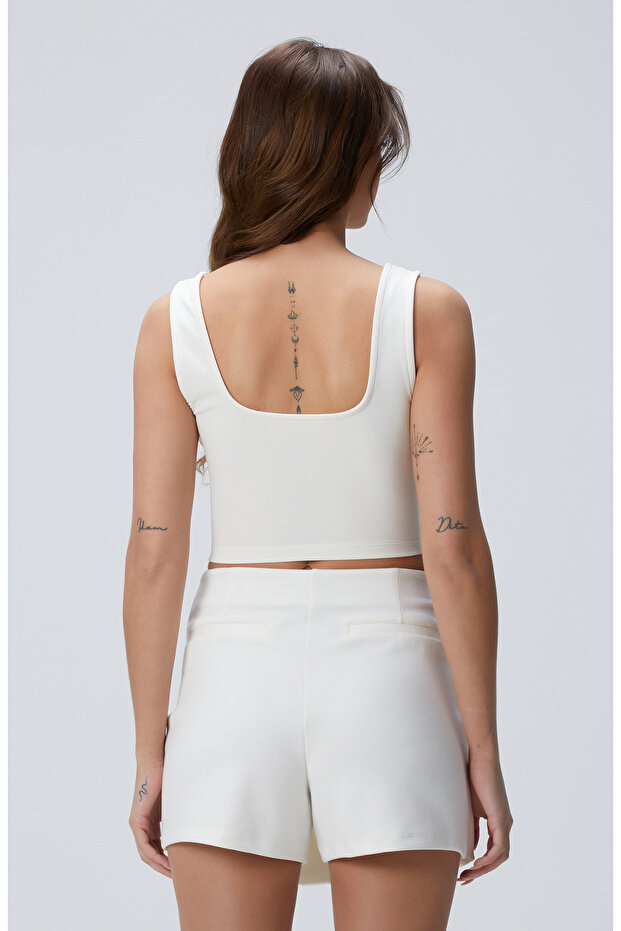 Kırık Beyaz T-shirt - 5