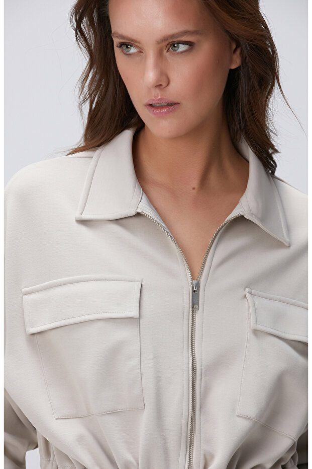 Taş Modal Karışımlı Ceket - 2