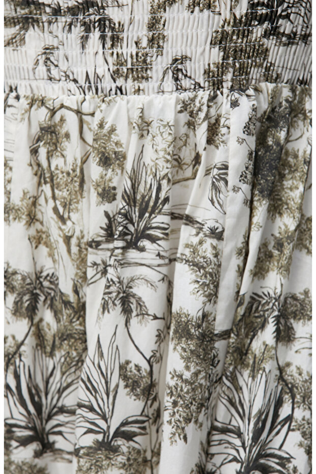 Haki Desenli Elbise - 6