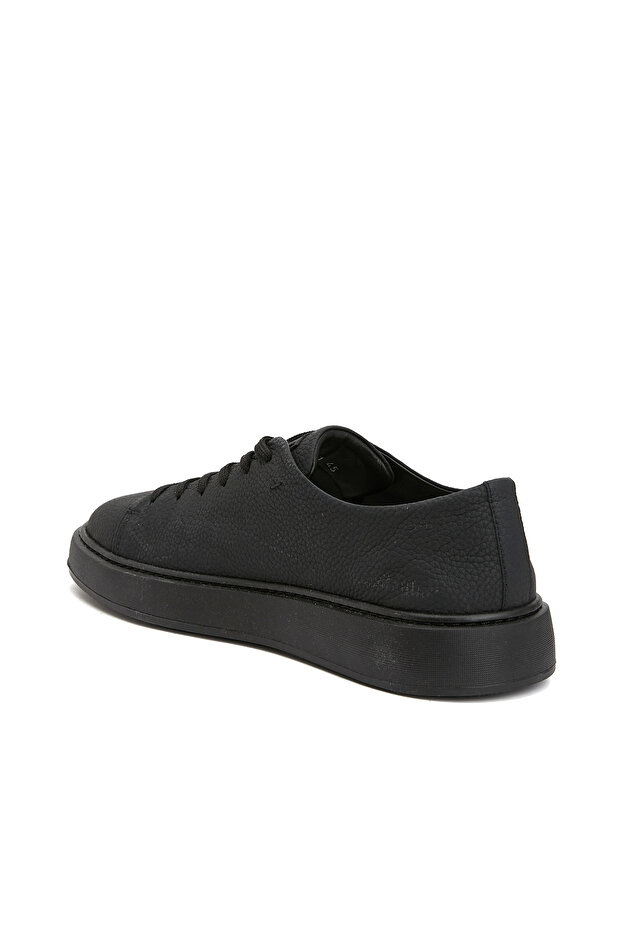 Siyah Erkek Deri Sneaker - 3