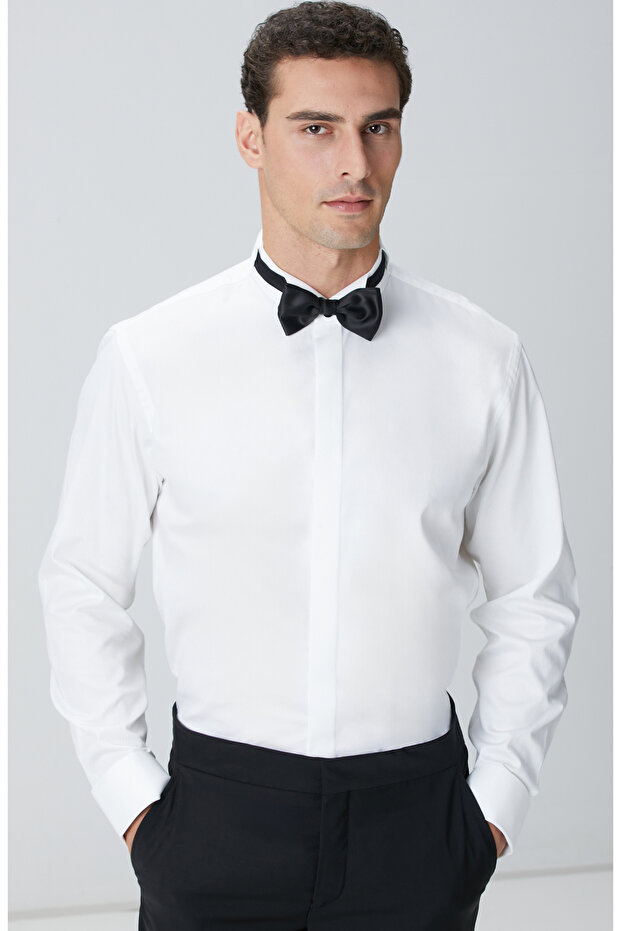 Beyaz Smokin Gömlek - 2