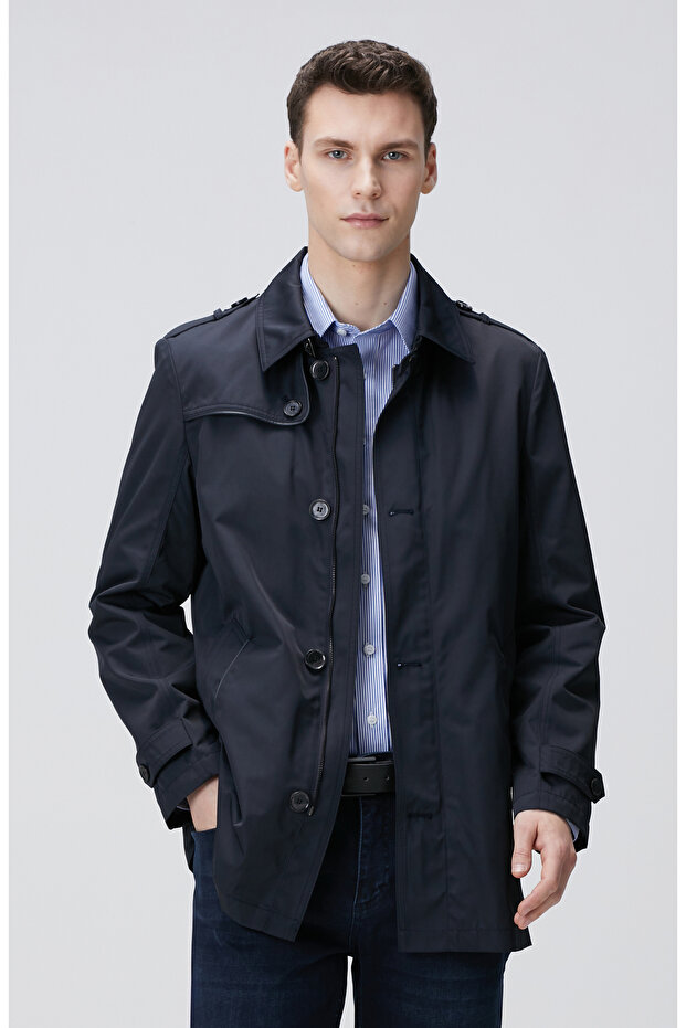 Lacivert Pardösü - 1