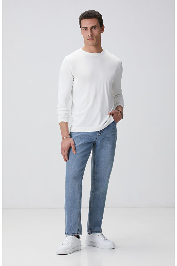 Açık Mavi Jean Pantolon - 1