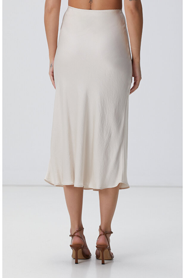Açık Bej Maksi Etek - 4