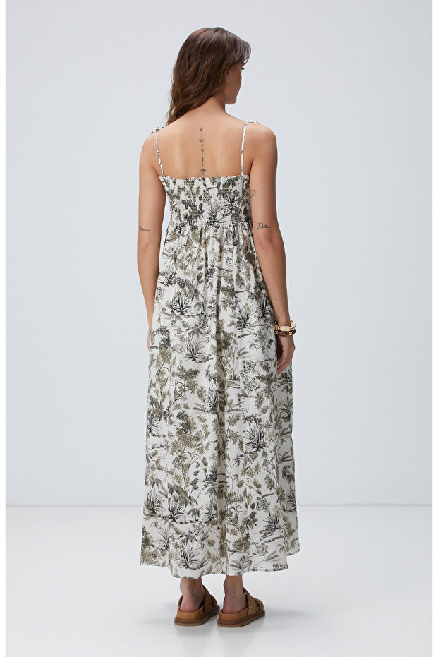 Haki Desenli Elbise - 5