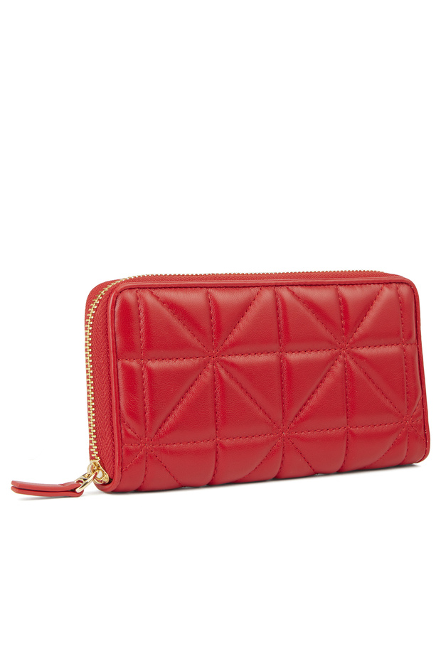 Kırmızı Kapitoneli Kadın Cüzdan - 2