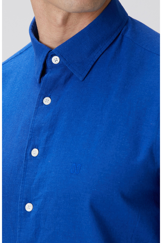 Saks Keten Gömlek - 6