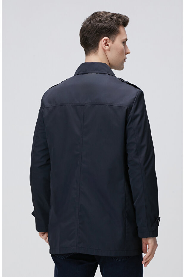 Lacivert Pardösü - 5