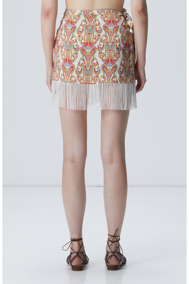 Bej Püsküllü Pareo - 4