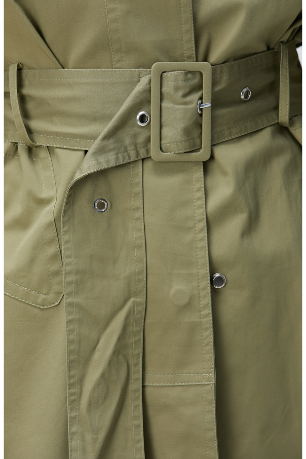 Haki Kemerli Pardösü - 7