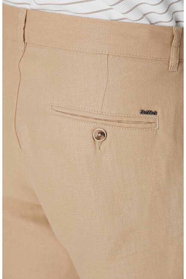 Vizon Keten Chino Şort - 5