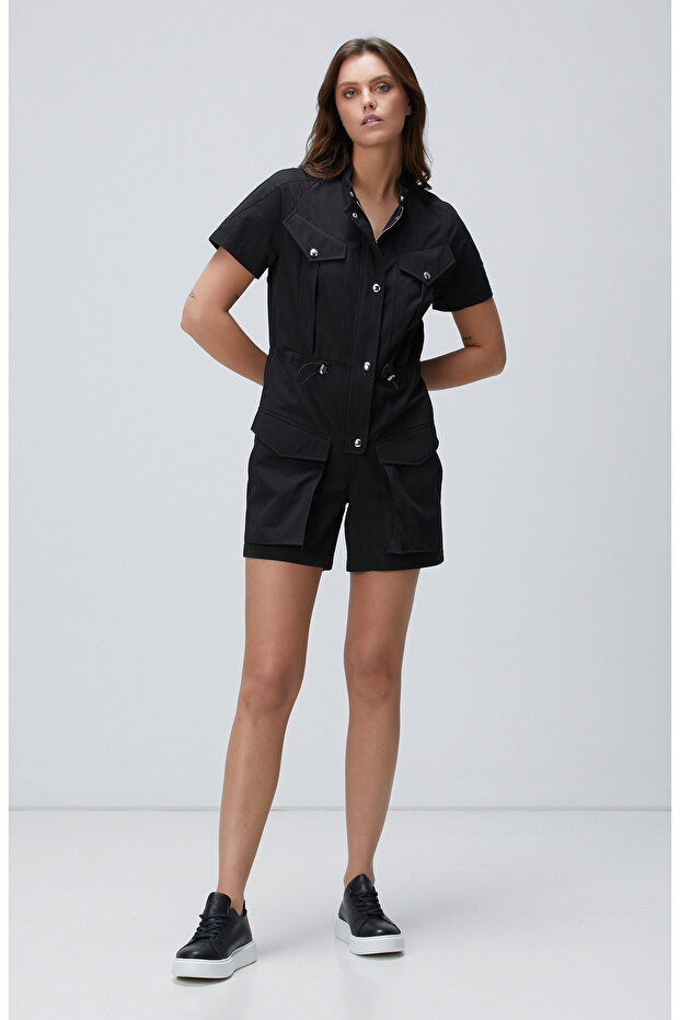 N-Tech Siyah Mini Tulum - 4