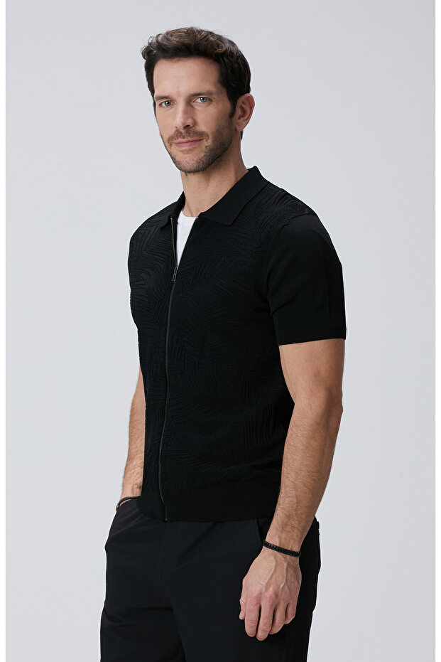 Siyah Triko Gömlek - 5