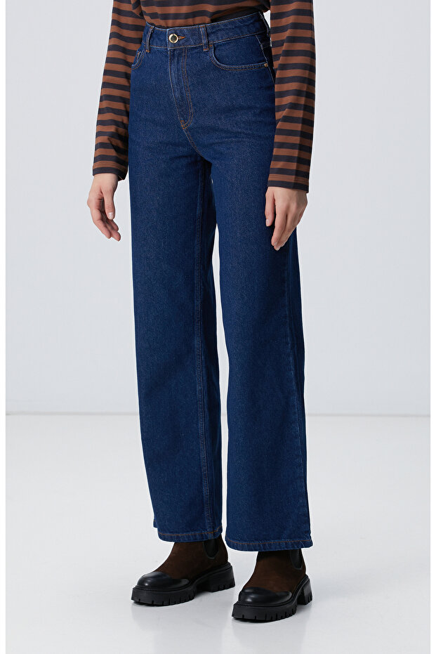 İndigo Denim Pantolon - 5