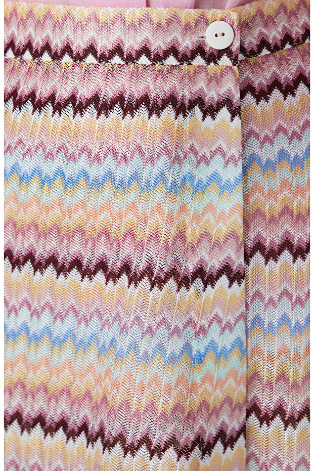 Sarı Pembe Mini Plaj Etek - 5