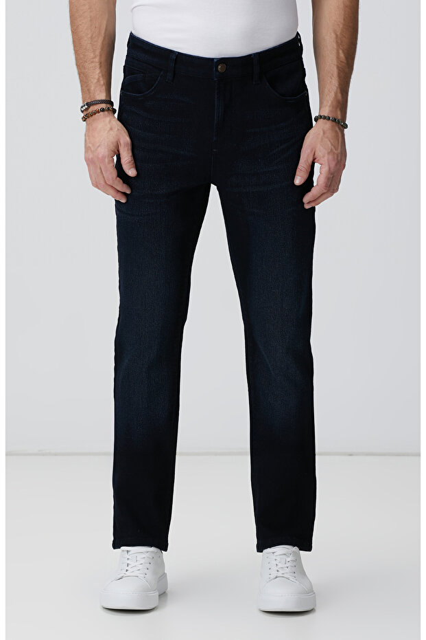 Lacivert Denim Pantolon - 2