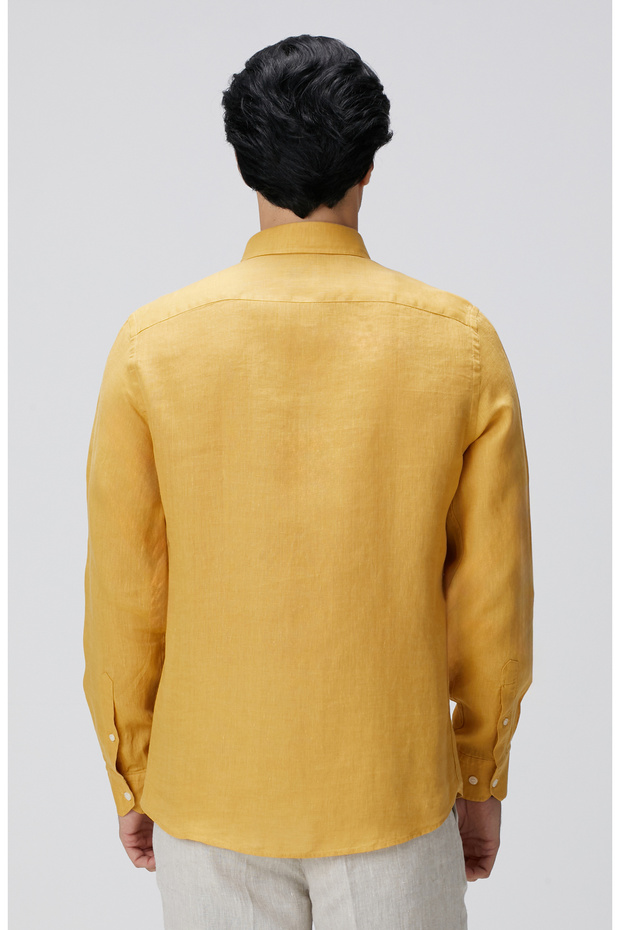Safran Keten Gömlek - 6