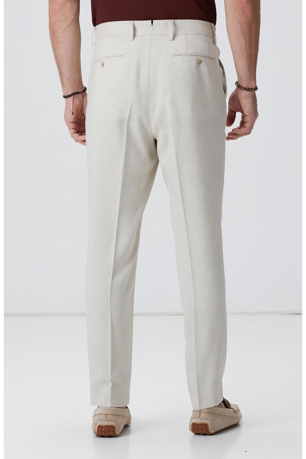 Naturel Armürlü Pantolon - 3