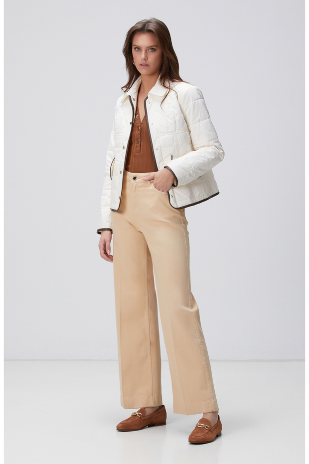 Bej Denim Pantolon - 1