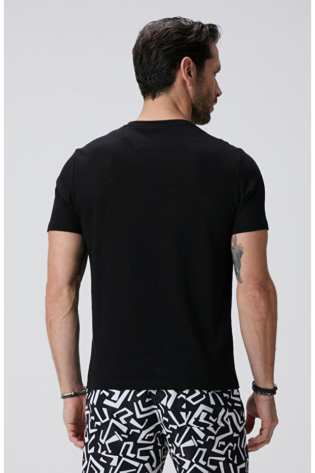Siyah Basic T-shirt - 6