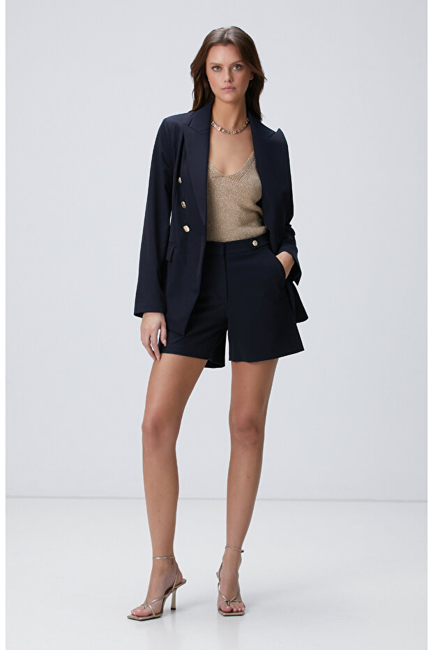 Lacivert Blazer Ceket - 3