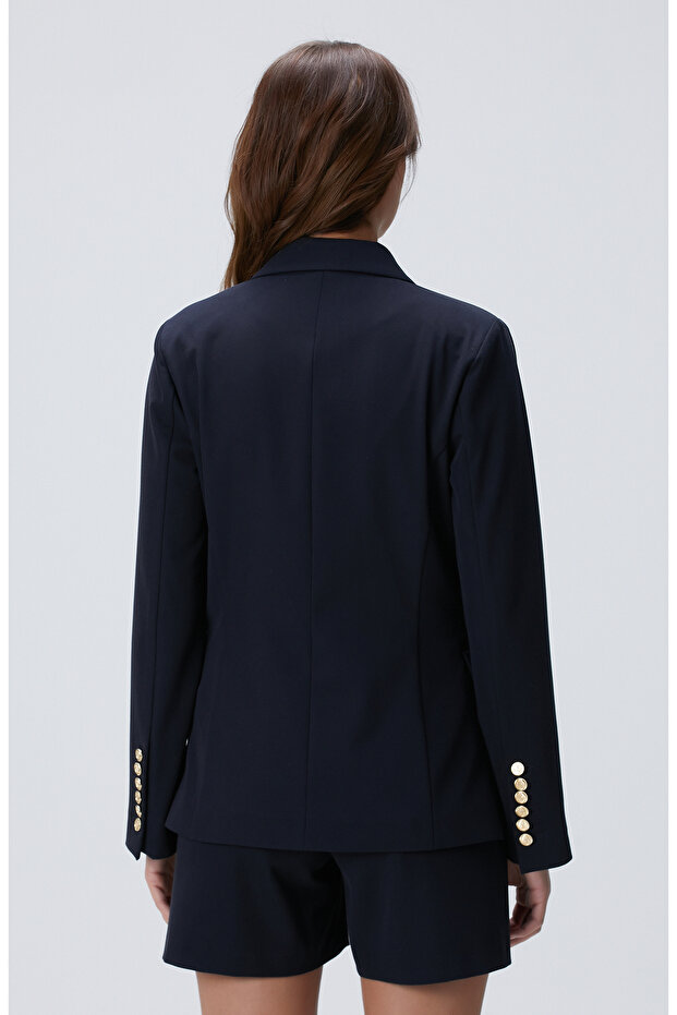 Lacivert Blazer Ceket - 6