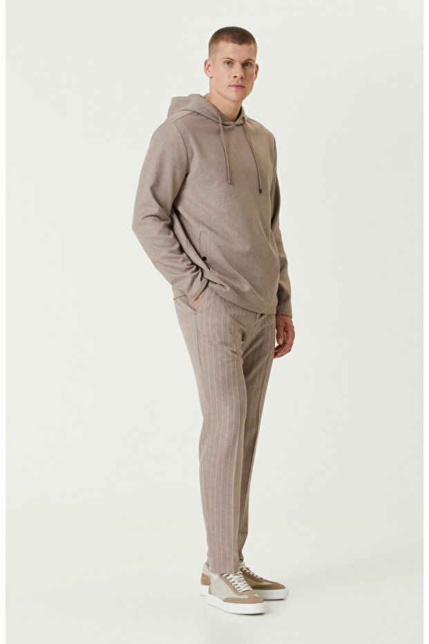 Bej Kapüşonlu Comfort Dış Gömlek - 3