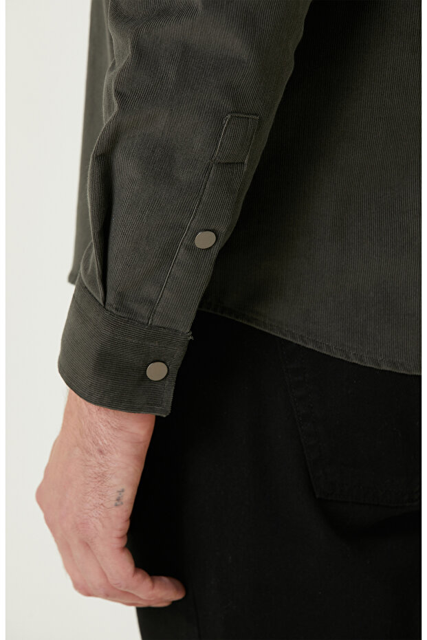 Haki Kadife Ceket - 7