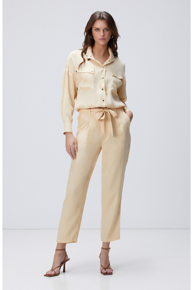 Açık Bej Pantolon - 1