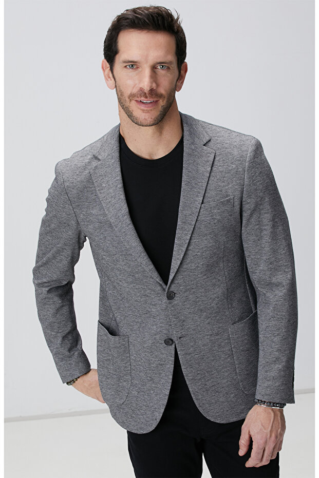 Gri Armürlü Ceket - 1