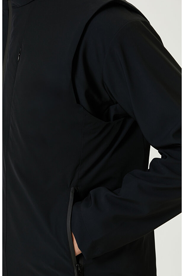 Siyah Yelek Olabilen Mont - 7