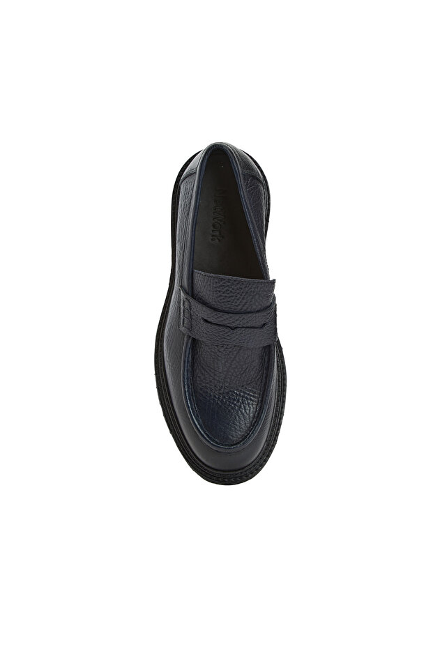 Lacivert Erkek Deri Loafer - 3