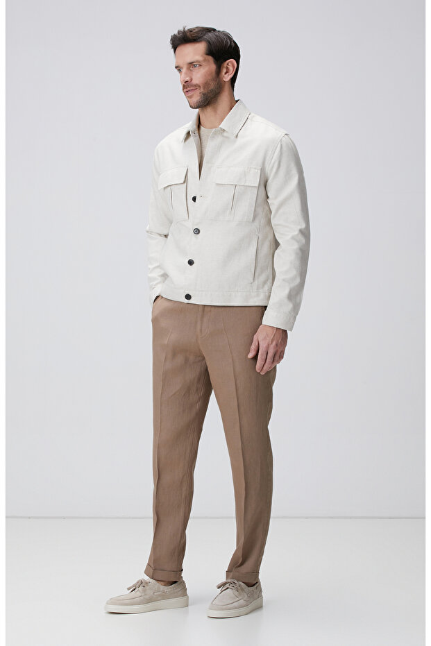 Bej Basic T-shirt - 3