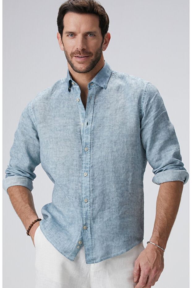 Mint Keten Gömlek - 1