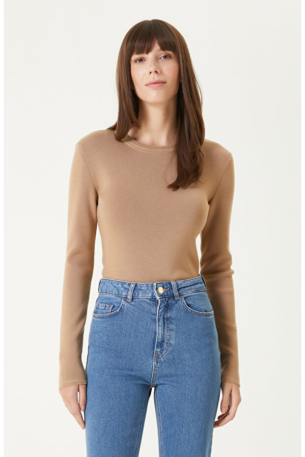 Camel Yün Triko Kazak - 1