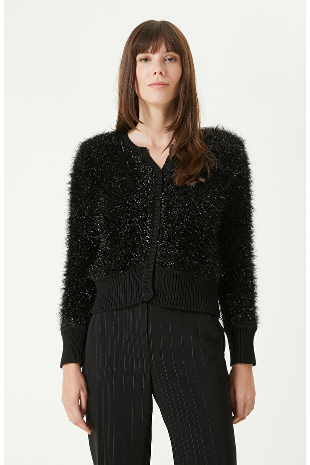 Siyah Simli Hırka - 4