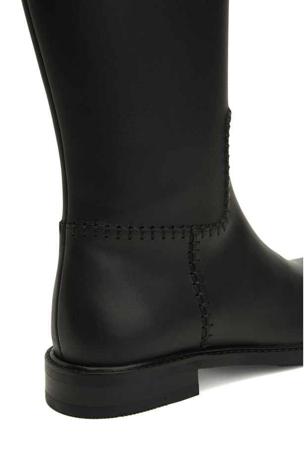 Siyah Kadın Deri Çizme - 6