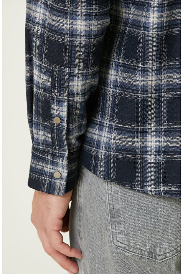 Lacivert Mavi Gömlek - 7