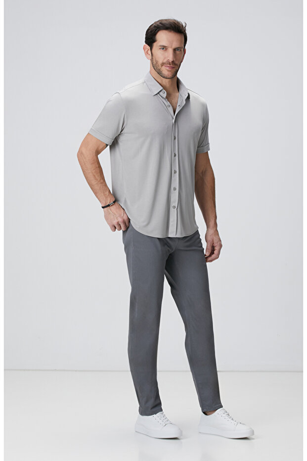 Gri Casual Pantolon - 1