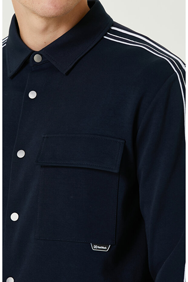 Lacivert N Tech Örme Dış Gömlek - 6