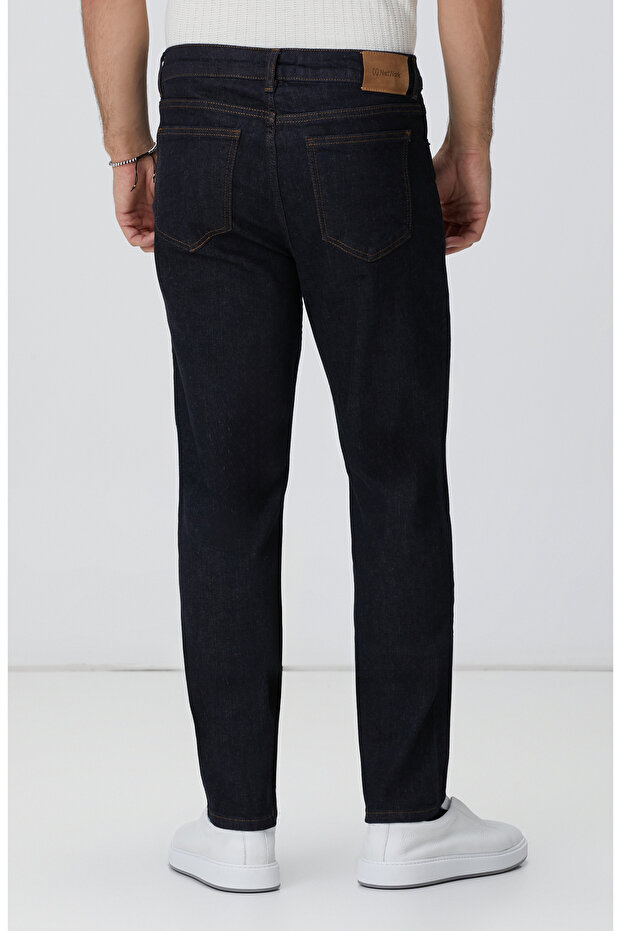 Lacivert Denim Pantolon - 3