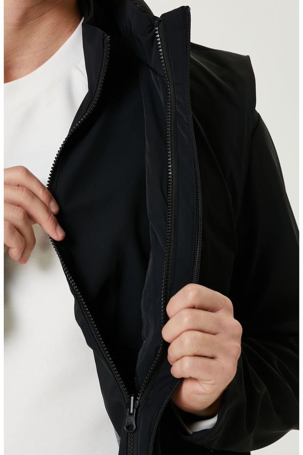 Siyah Yelek Olabilen Mont - 8